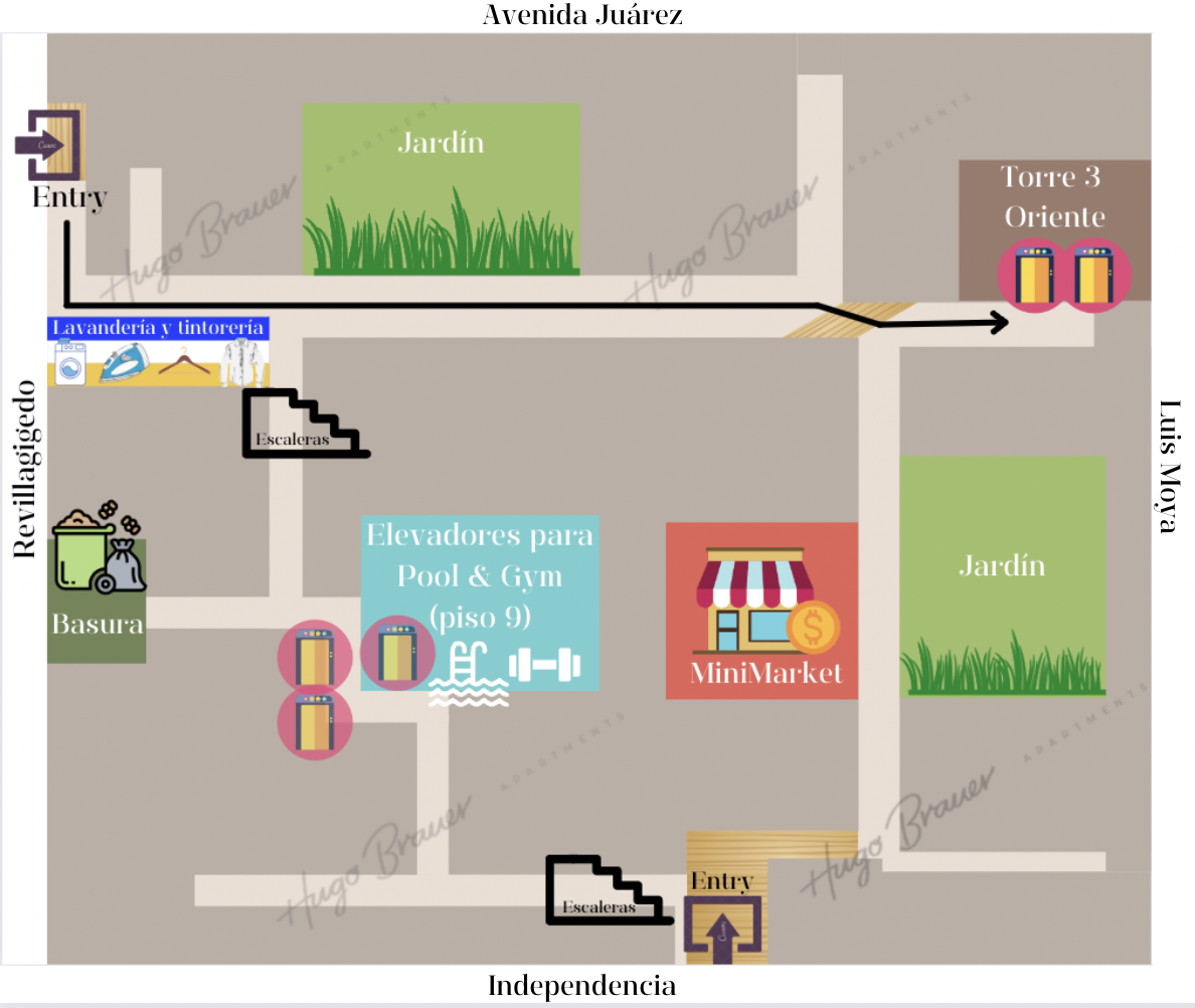 Mapa Torre 3 Oriente